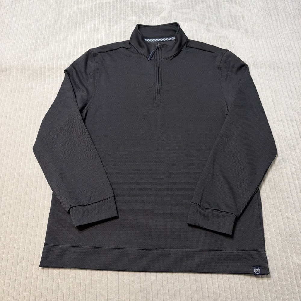 Southern Tide Pullover Mens M Black 1/4 Zip Long Sleeve Performance Stretch
